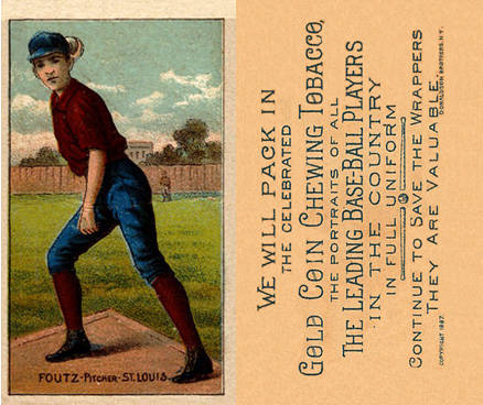 1887 Buchner Gold Coin Dave Foutz # Baseball Card