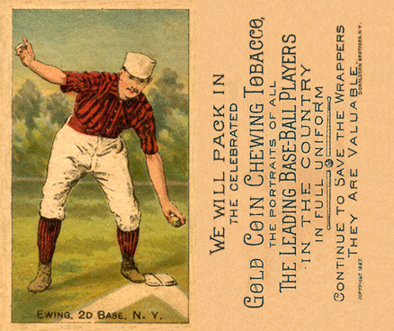 1887 Buchner Gold Coin Buck Ewing # Baseball Card