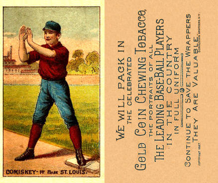1887 Buchner Gold Coin Charlie Comiskey # Baseball Card