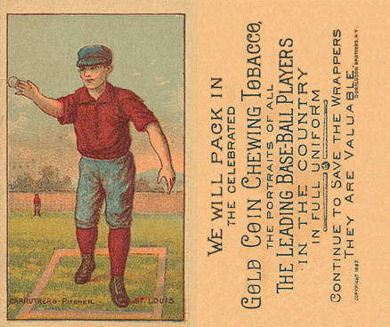 1887 Buchner Gold Coin Bob Carruthers # Baseball Card