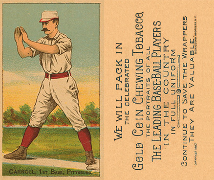 1887 Buchner Gold Coin Fred Carroll # Baseball Card