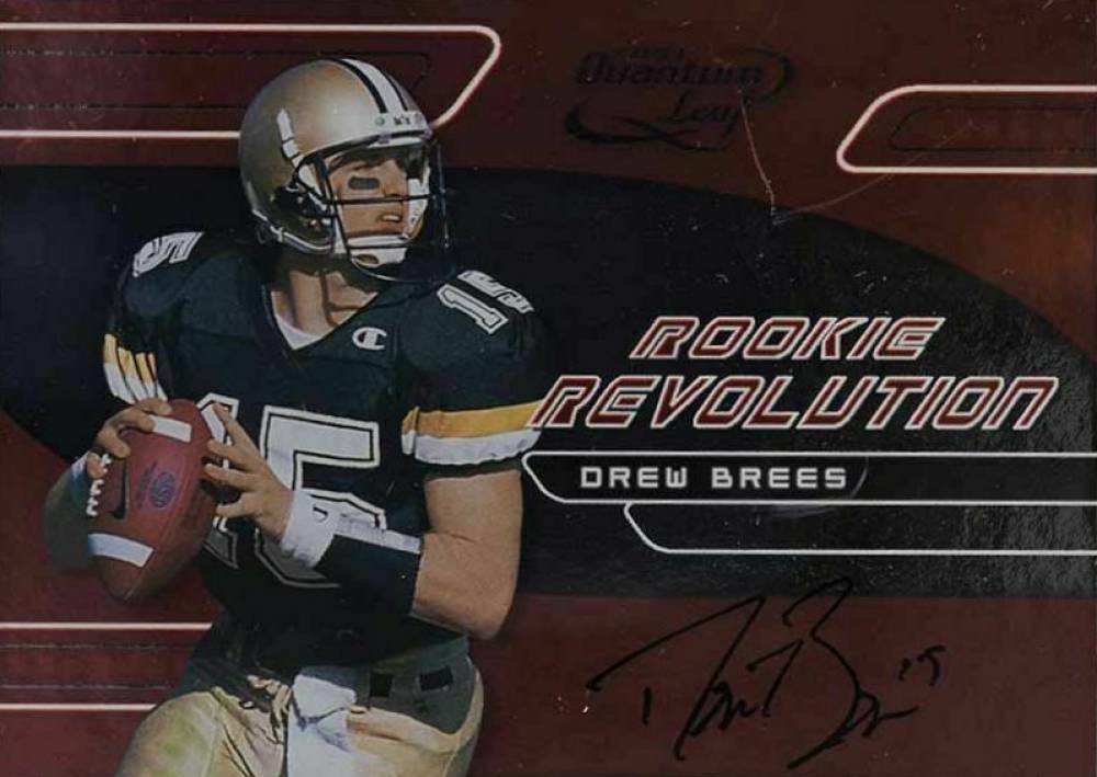 2001 Quantum Leaf Rookie Revolution Drew Brees #RR-4 Football Card