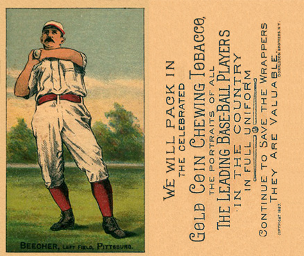1887 Buchner Gold Coin Ed Beecher # Baseball Card