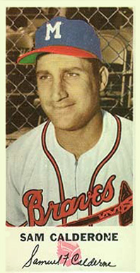 1954 Johnston Cookies Braves Sam Calderone #42 Baseball Card