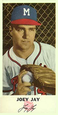 1954 Johnston Cookies Braves Joey Jay #47 Baseball Card