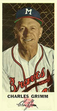 1954 Johnston Cookies Braves Charles Grimm #40 Baseball Card