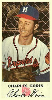 1954 Johnston Cookies Braves Charles Gorin #15 Baseball Card