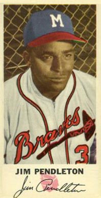 1954 Johnston Cookies Braves Jim Pendleton #3 Baseball Card