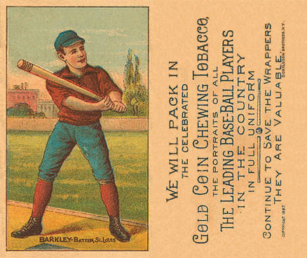 1887 Buchner Gold Coin Sam Barkley # Baseball Card