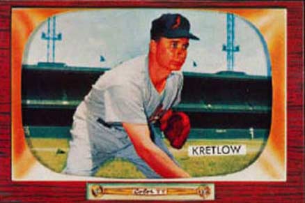 1955 Bowman Lou Kretlow #108 Baseball Card