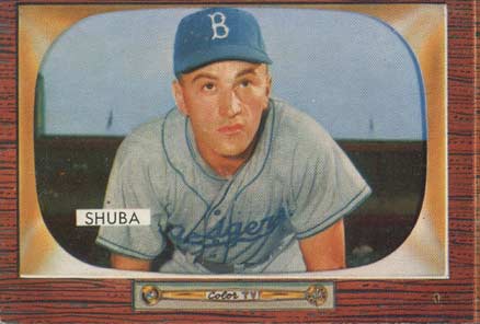 1955 Bowman George Shuba #66 Baseball Card