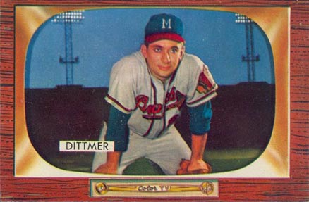 1955 Bowman Jack Dittmer #212 Baseball Card