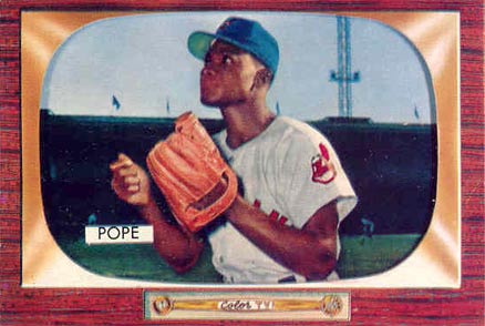 1955 Bowman Dave Pope #198 Baseball Card