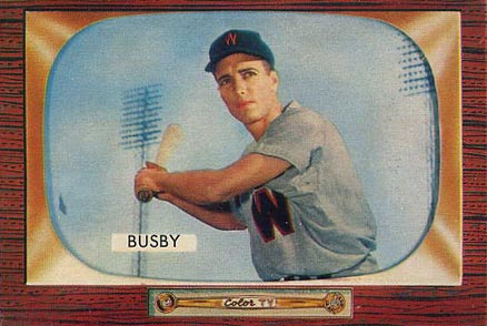 1955 Bowman Jim Busby #166 Baseball Card