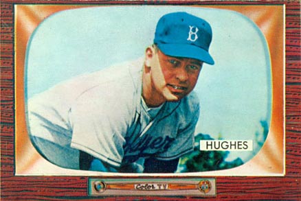 1955 Bowman Jim Hughes #156 Baseball Card