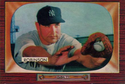 1955 Bowman Eddie Robinson #153 Baseball Card