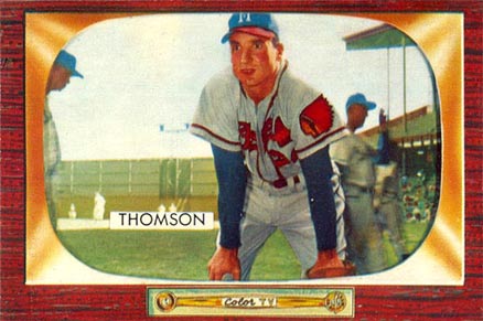 1955 Bowman Bobby Thomson #102 Baseball Card