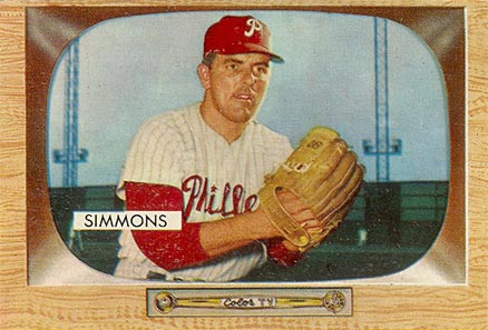 1955 Bowman Curt Simmons #64 Baseball Card