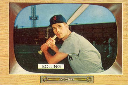 1955 Bowman Milt Bolling #48e Baseball Card