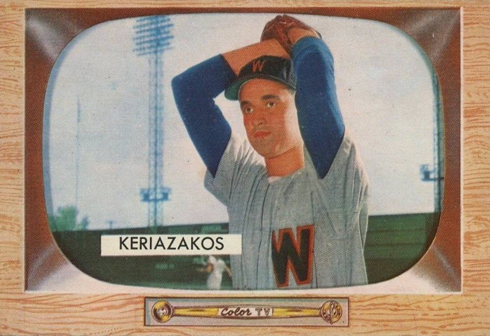 1955 Bowman Gus Keriazakos #14 Baseball Card