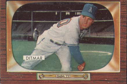 1955 Bowman Art Ditmar #90 Baseball Card