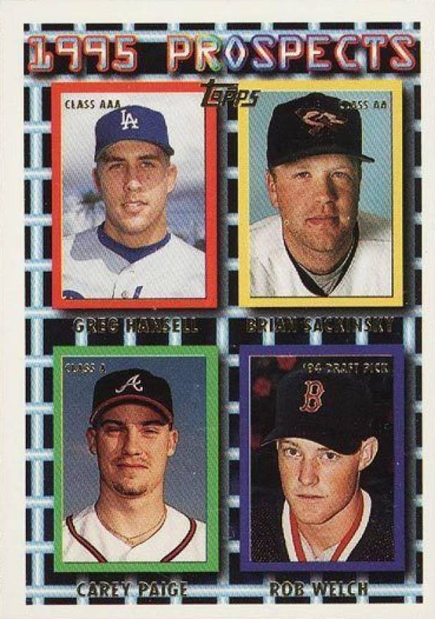 1995 Topps Brian Sackinsky/Carey Paige/Greg Hansell/Rob Welch #429 Baseball Card
