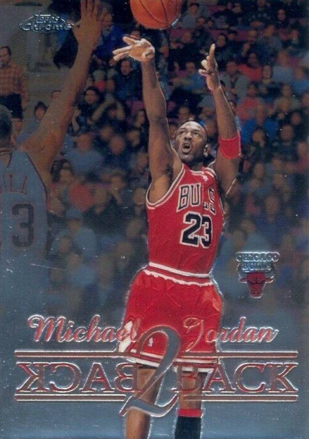 1998 Topps Chrome Back 2 Back Michael Jordan #B1 Basketball Card