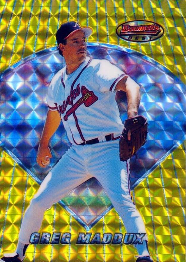 1996 Bowman's Best Greg Maddux #85 Baseball Card