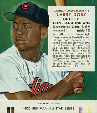 1955 Red Man Tobacco Larry Doby #18 Baseball Card