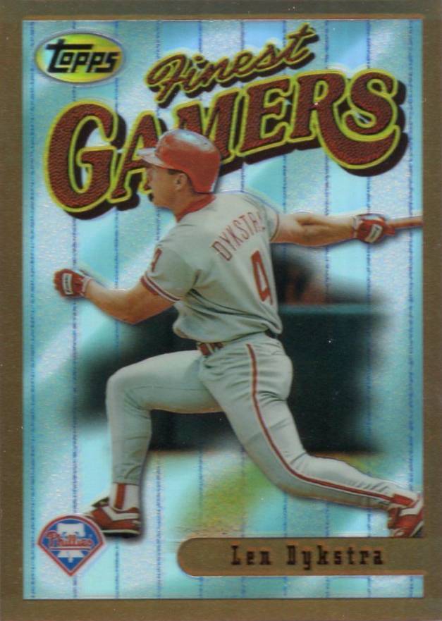 1996 Finest Len Dykstra #50 Baseball Card