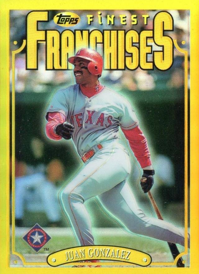 1996 Finest Juan Gonzalez #354 Baseball Card