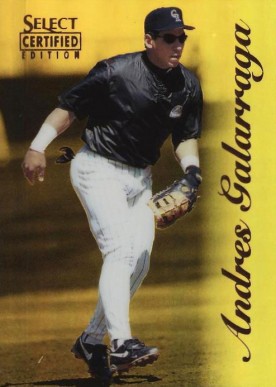 1996 Select Certified Andres Galarraga #14 Baseball Card