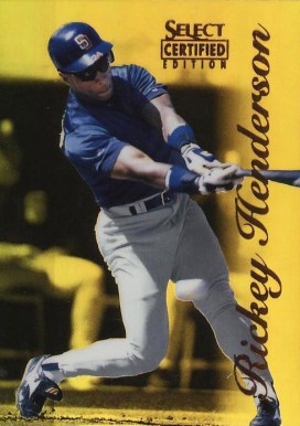 1996 Select Certified Rickey Henderson #70 Baseball Card