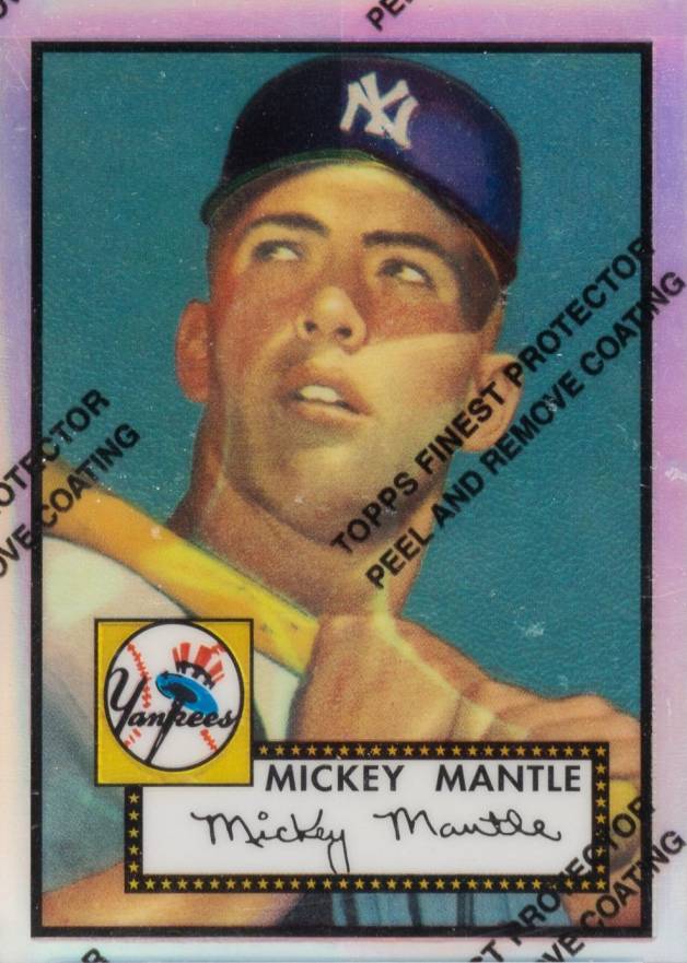 1996 Topps Mantle Finest 1952 Topps Reprint #2 Baseball Card
