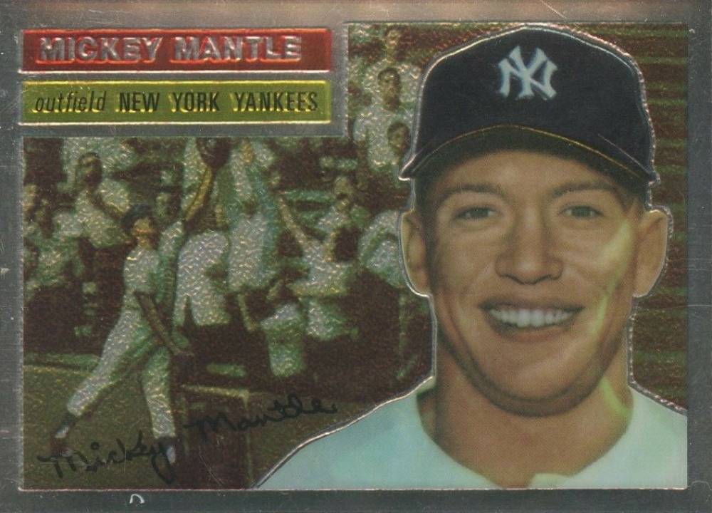 1996 Topps Mantle Finest 1956 Topps Reprint #6 Baseball Card