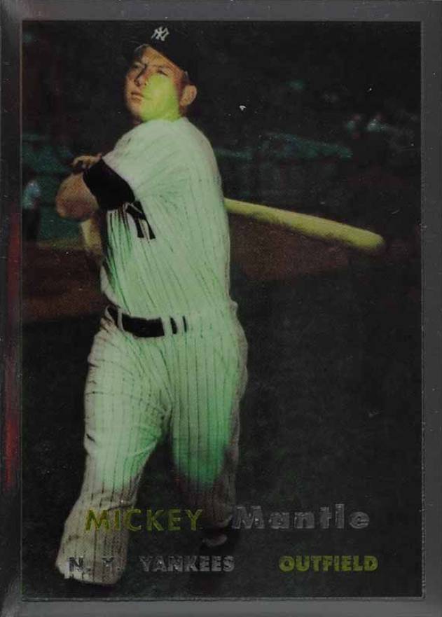 1996 Topps Mantle Finest 1957 Topps Reprint #7 Baseball Card