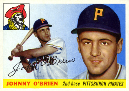 1955 Topps Johnny O'Brien #135 Baseball Card