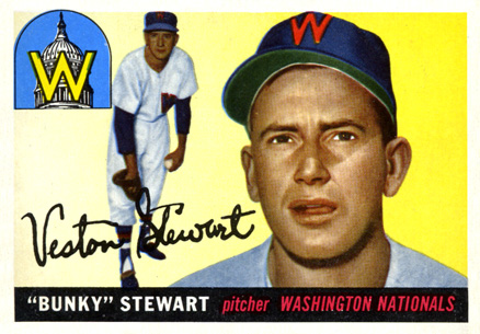 1955 Topps Bunky Stewart #136 Baseball Card