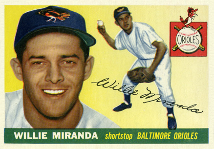 1955 Topps Willie Miranda #154 Baseball Card