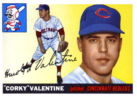 1955 Topps Corky Valentine #44 Baseball Card