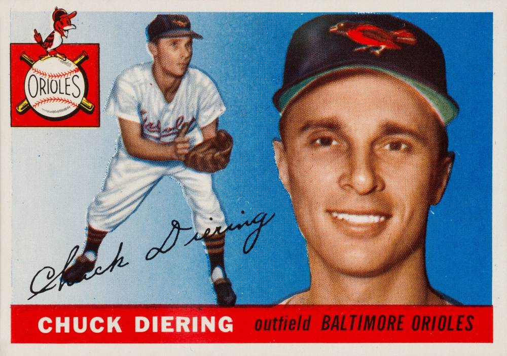 1955 Topps Chuck Diering #105 Baseball Card
