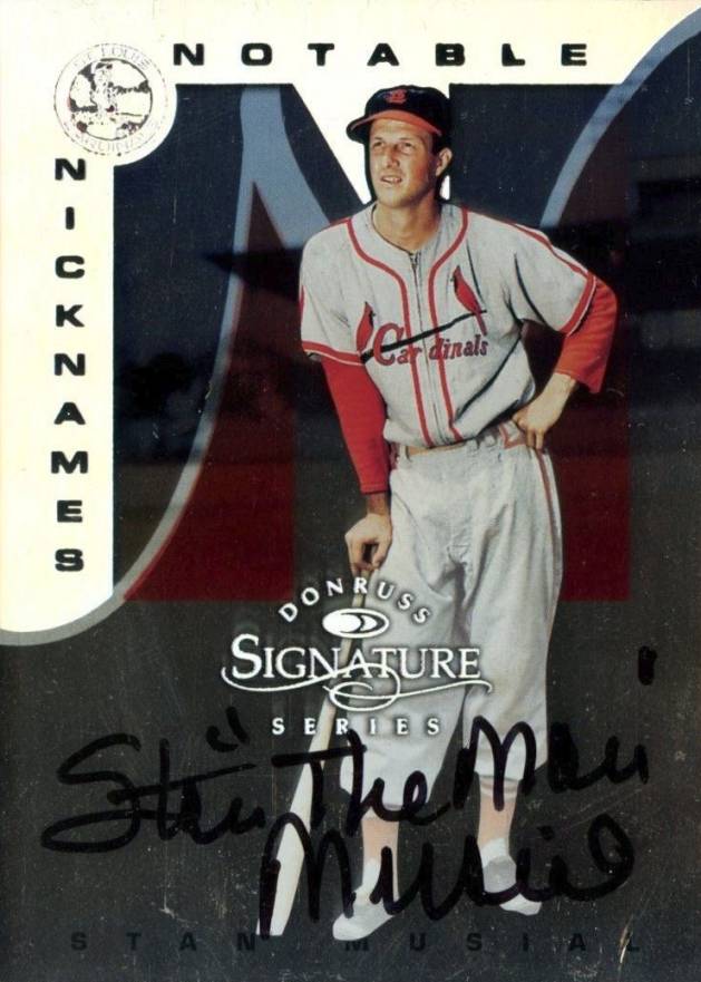 1997 Donruss Signature Notable Nicknames Stan Musial # Baseball Card