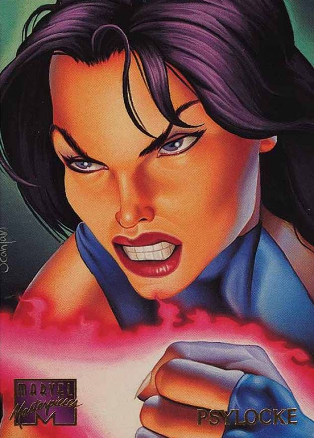 1995 Marvel Masterpieces Psylocke #78 Non-Sports Card