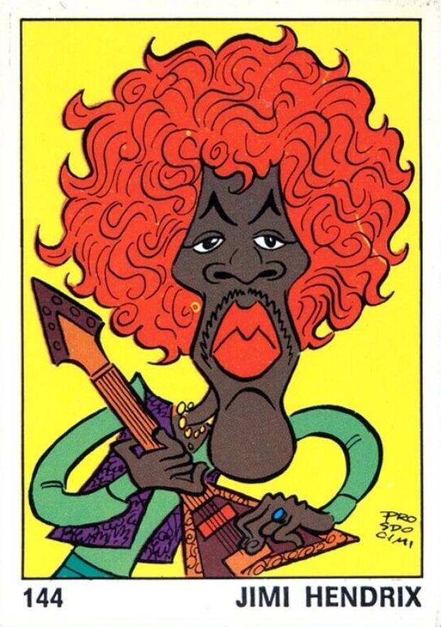 1973 Panini OK VIP Jimi Hendrix #144 Non-Sports Card