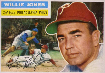 1956 Topps Willie Jones #127 Baseball Card