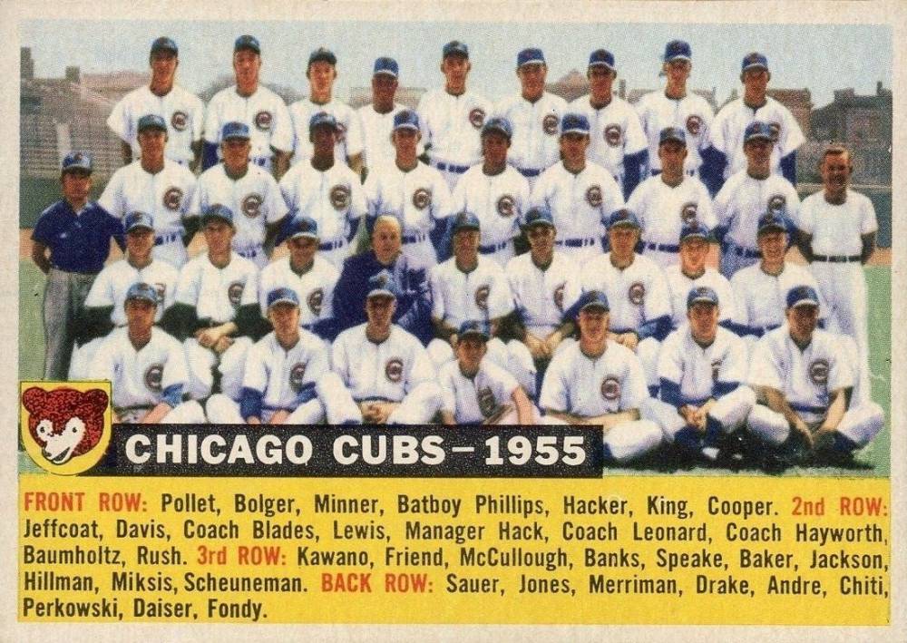 1956 Topps Chicago Cubs-1955 #11d Baseball Card