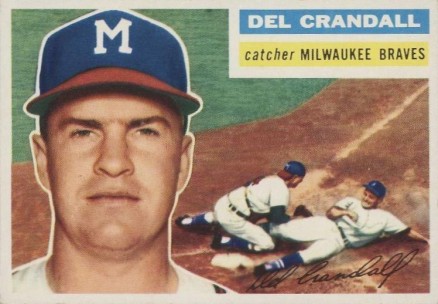 1956 Topps Del Crandall #175w Baseball Card