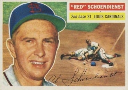 1956 Topps Red Schoendienst #165w Baseball Card