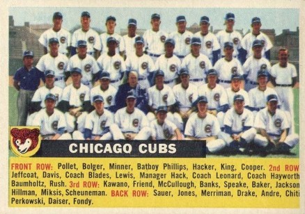 1956 Topps Chicago Cubs #11gc Baseball Card