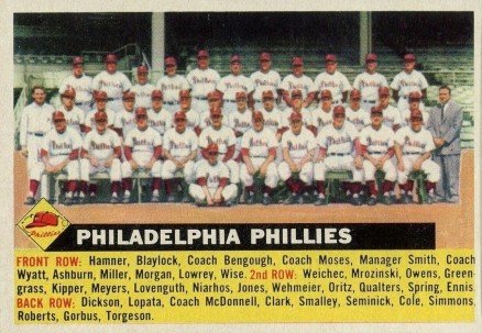 1956 Topps Philadelphia Phillies #72gL Baseball Card